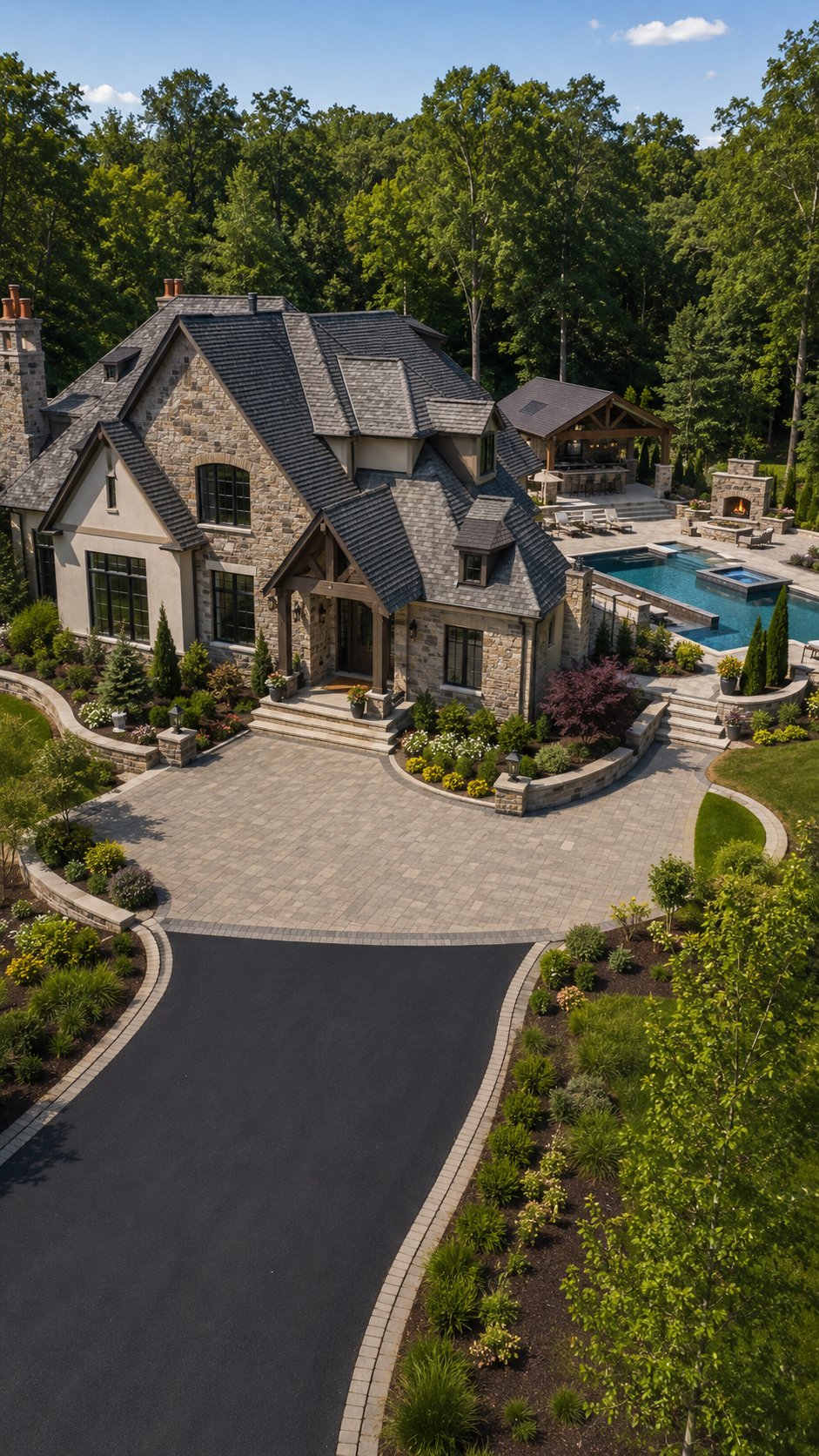 Property seen from above before paving
