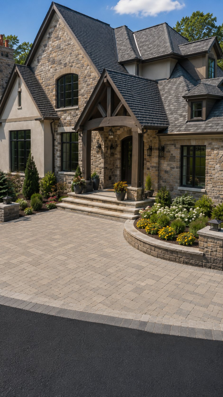 Stone entrance and walkway