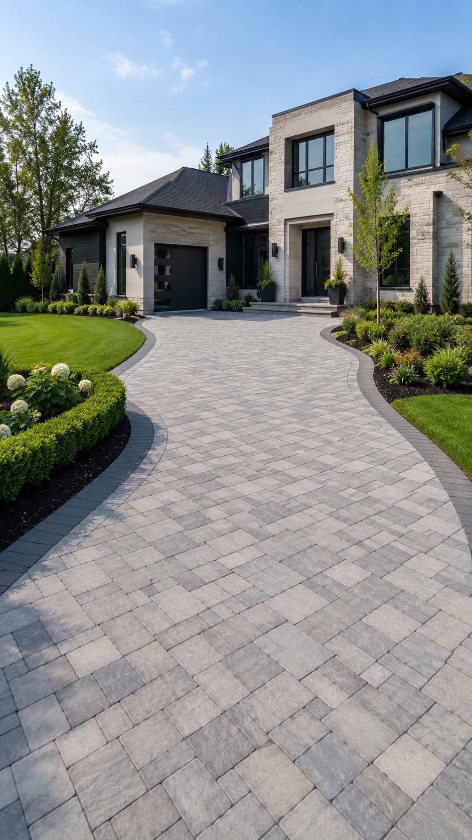 Stone driveway